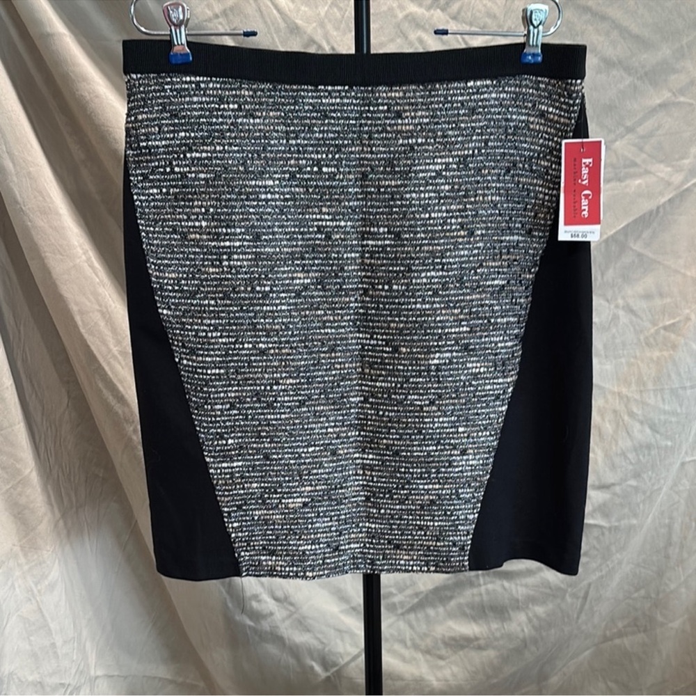 Rafaella Gray and Black Mini Pencil Skirt